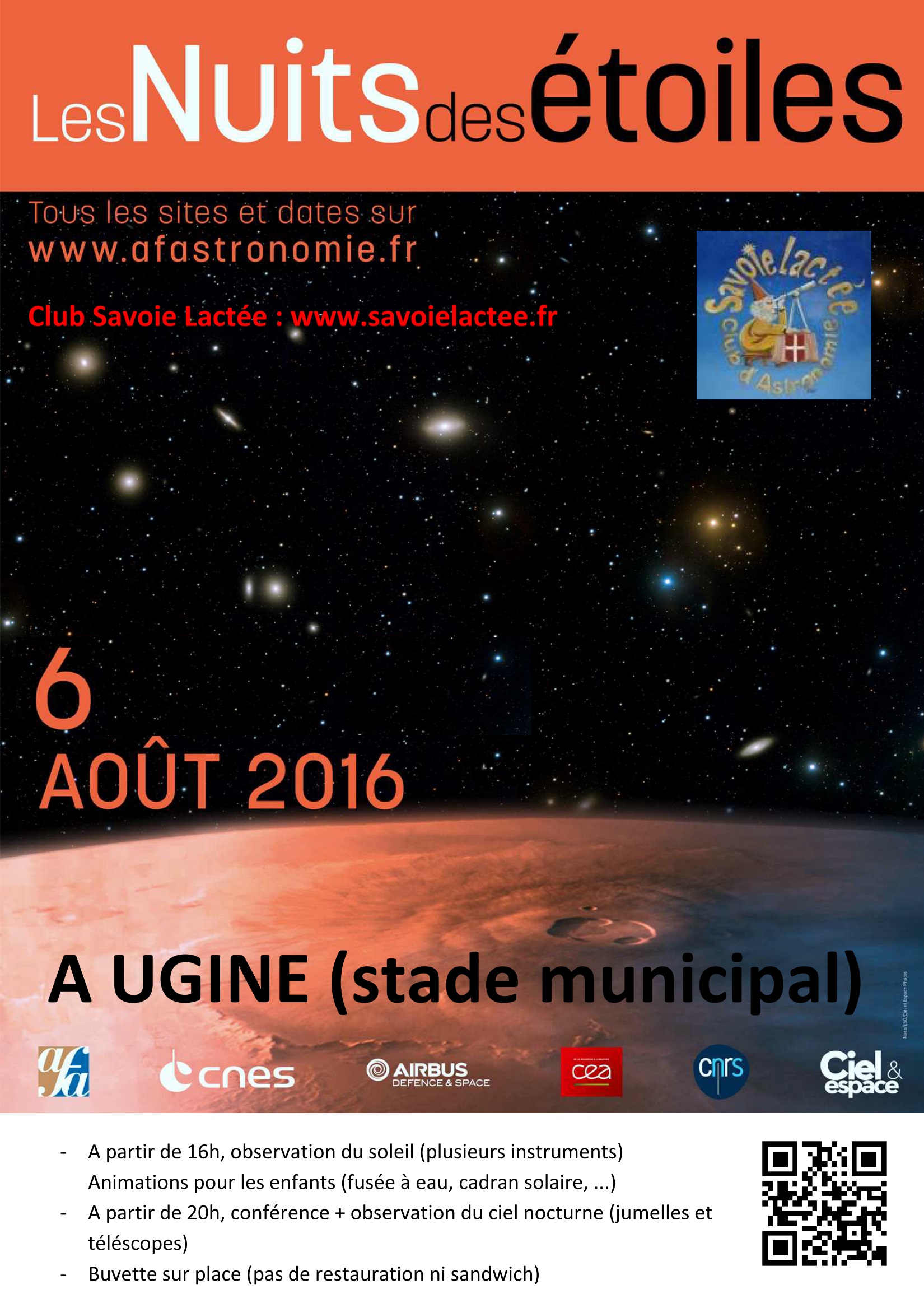 Affiche Nuit des toiles 2016 à Ugine